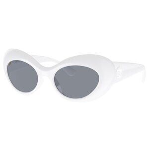 New VERSACE White Round VE4456U 314/1 Sunglasses Women